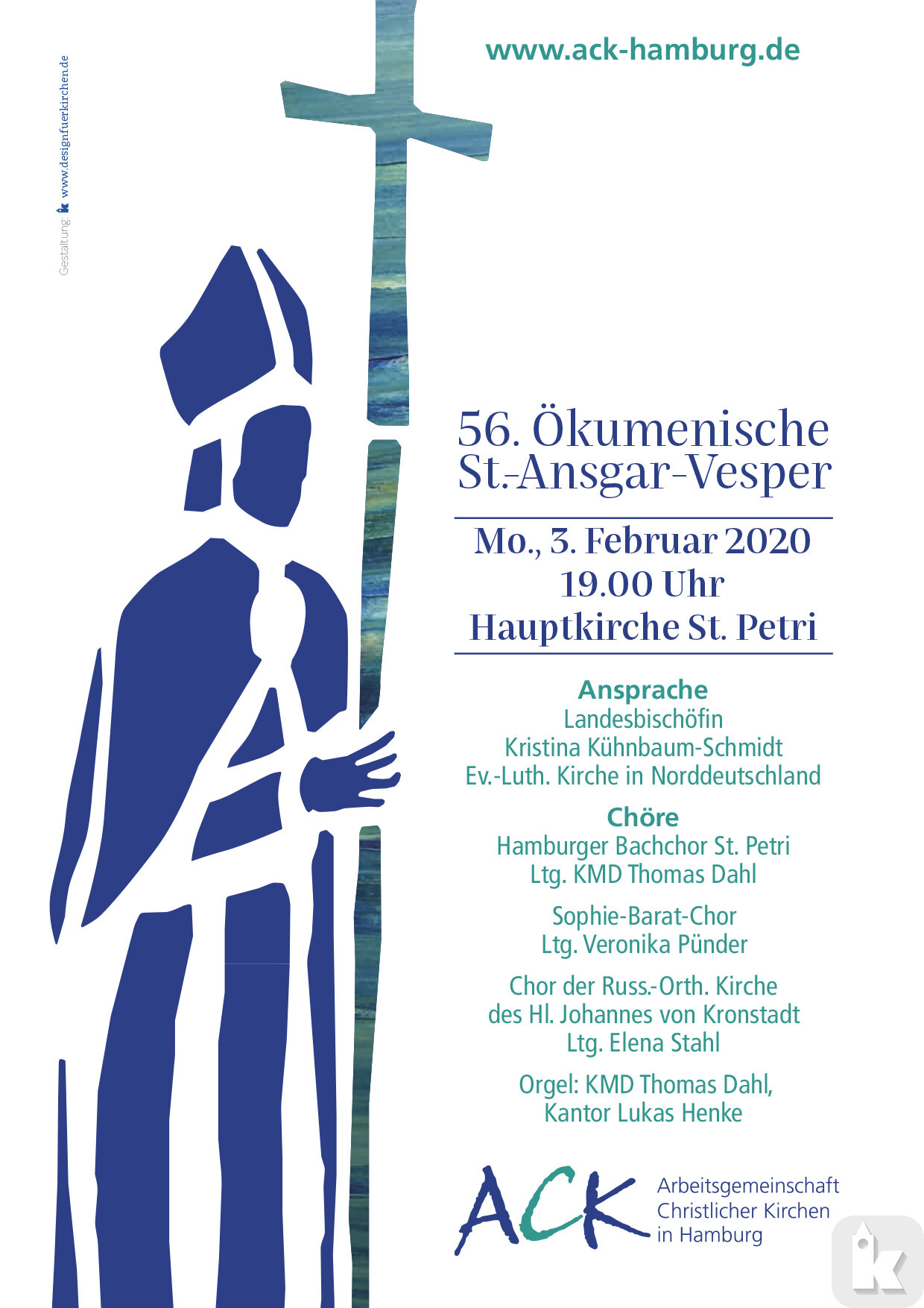 Plakat St.-Ansgar-Vesper der ACK Hamburg