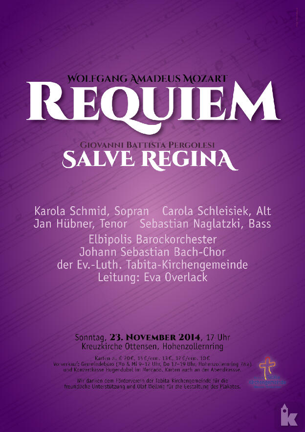 Plakat Requiem Johann Sebastian Bach-Chor